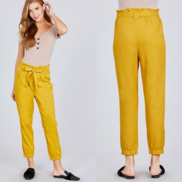 ASHLEY Mustard Pants - Picture 2 of 4